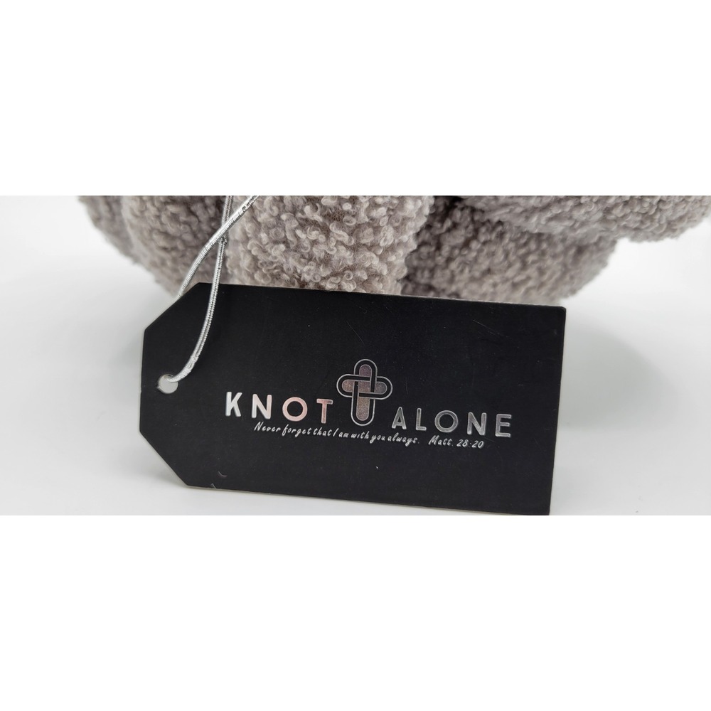 Boucle Throw Pillow Knot Ball  3:20 Life Knot Alone Gray Teddy Sherpa Decor NWT - Picture 4 of 6